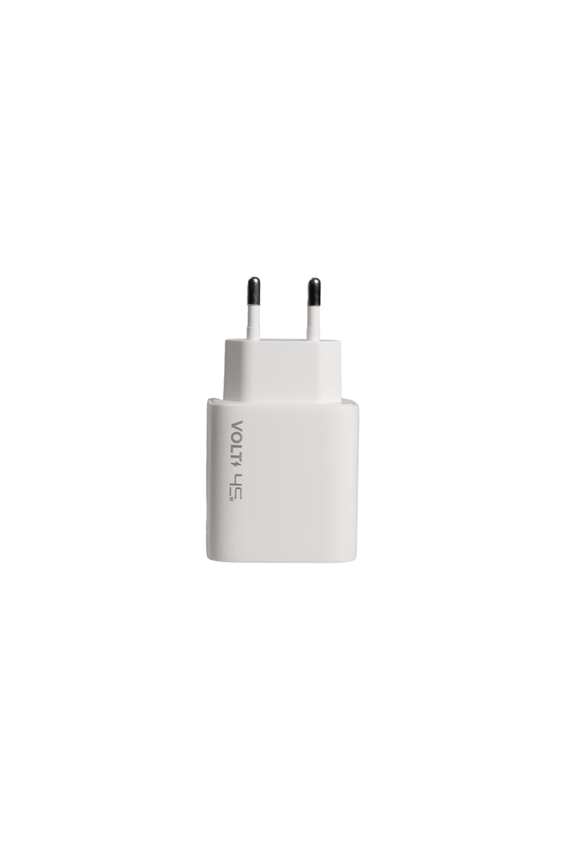 CARREGADOR DE PAREDE VOLT 45W COM DUAS PORTAS USB-C