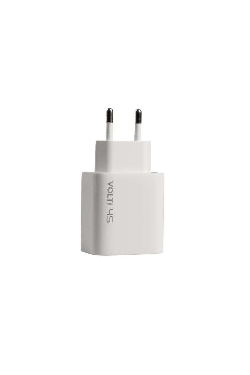 CARREGADOR DE PAREDE VOLT 45W COM DUAS PORTAS USB-C