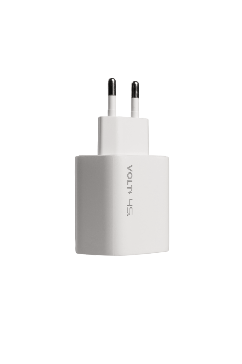 CARREGADOR DE PAREDE VOLT 45W COM DUAS PORTAS USB-C