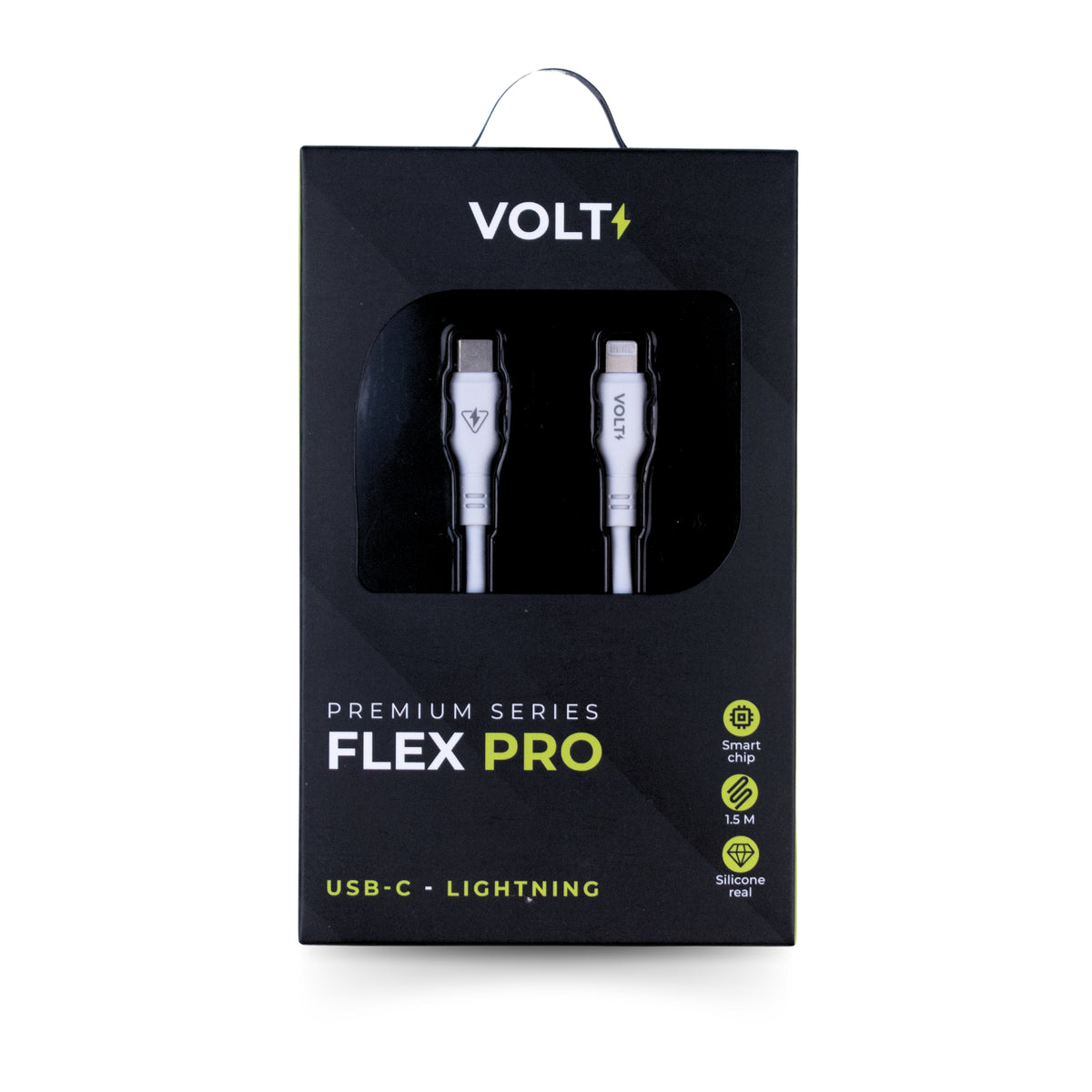 CABO FLEX PRO 1,5 METRO | Type-C X Lightning - BRANCO | FCL15WH